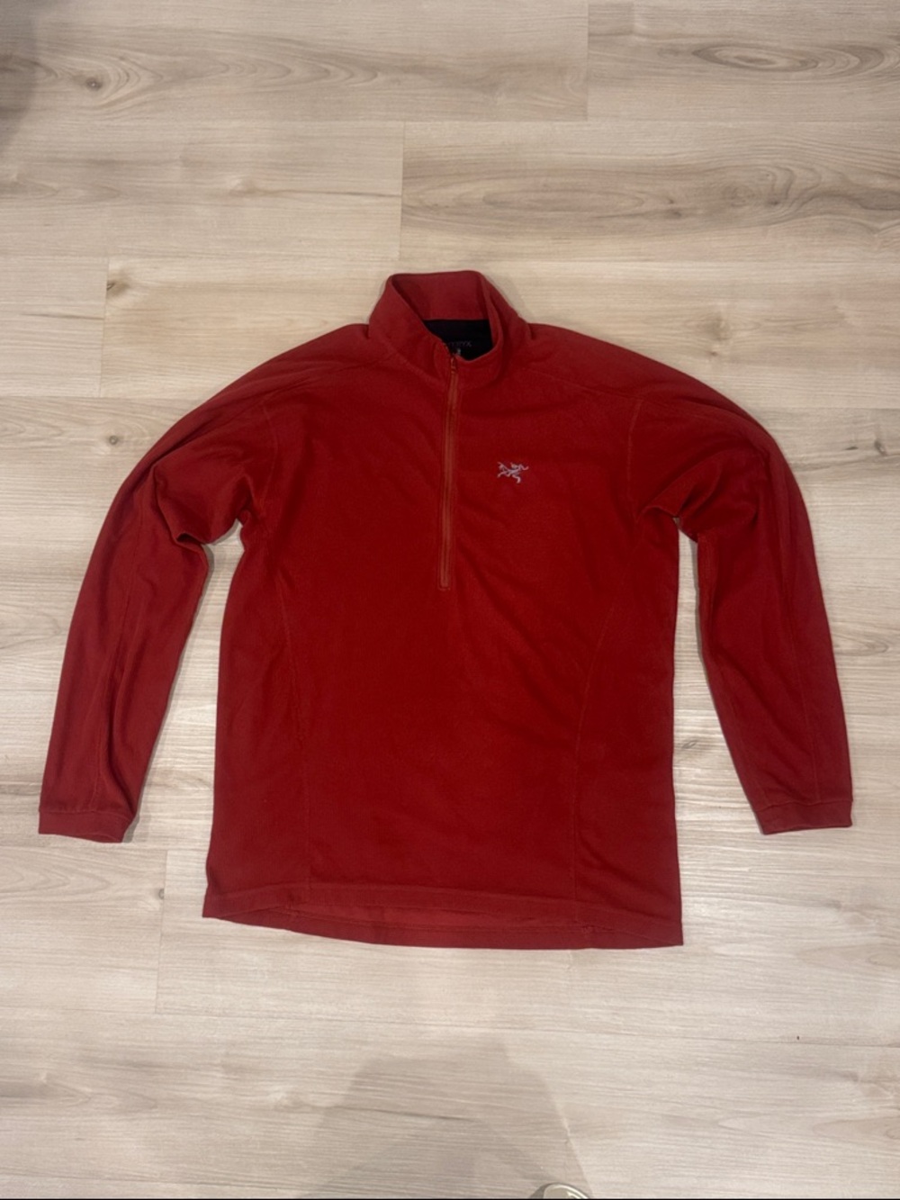 Arc'teryx Men’s Large Delta  Crimson Quarter-Zip waffle Fleece Pullover